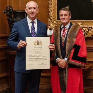 Julian Cousins has been admitted to the Freedom of the Worshipful Company of Goldsmiths